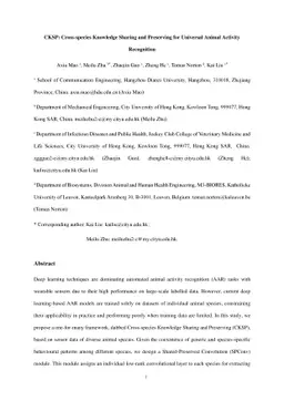 CKSP: Cross-species Knowledge Sharing and Preserving for Universal
  Animal Activity Recognition