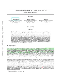 TopoDiffusionNet: A Topology-aware Diffusion Model