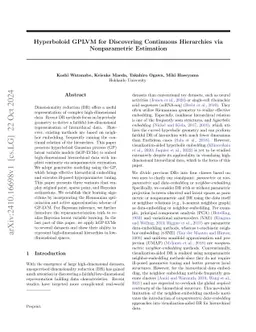 Hyperboloid GPLVM for Discovering Continuous Hierarchies via
  Nonparametric Estimation