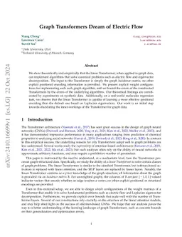 Graph Transformers Dream of Electric Flow