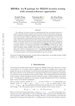 HDNRA: An R package for HDLSS location testing with normal-reference
  approaches
