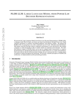 PLDR-LLM: Large Language Model from Power Law Decoder Representations