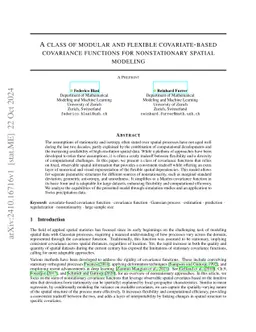 A class of modular and flexible covariate-based covariance functions for nonstationary spatial modeling