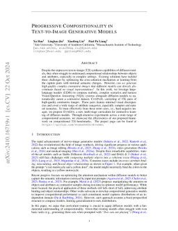 Progressive Compositionality in Text-to-Image Generative Models