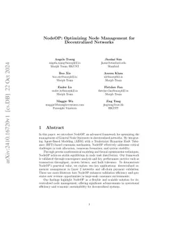 NodeOP: Optimizing Node Management for Decentralized Networks