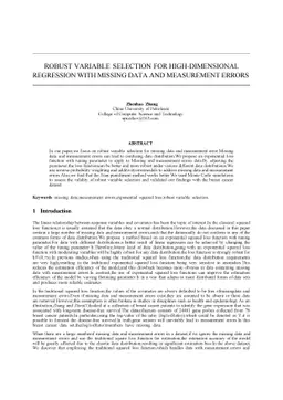 Robust Variable Selection for High-dimensional Regression with Missing Data and Measurement Errors
