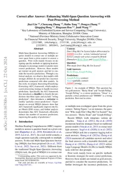 Correct after Answer: Enhancing Multi-Span Question Answering with
  Post-Processing Method
