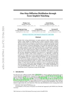 One-Step Diffusion Distillation through Score Implicit Matching