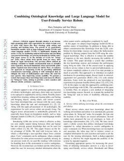 Combining Ontological Knowledge and Large Language Model for
  User-Friendly Service Robots