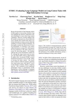 ETHIC: Evaluating Large Language Models on Long-Context Tasks with High Information Coverage