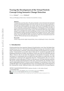 Tracing the Development of the Virtual Particle Concept Using Semantic
  Change Detection