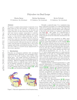 Polycubes via Dual Loops