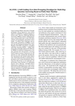 SG-FSM: A Self-Guiding Zero-Shot Prompting Paradigm for Multi-Hop
  Question Answering Based on Finite State Machine