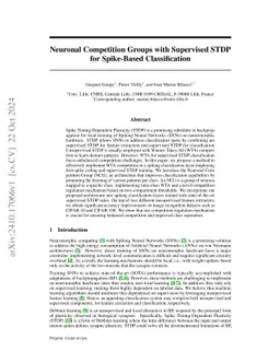 Neuronal Competition Groups with Supervised STDP for Spike-Based
  Classification
