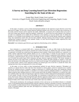 A Survey on Deep Learning-based Gaze Direction Regression: Searching for
  the State-of-the-art