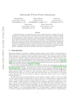Inferentially-Private Private Information