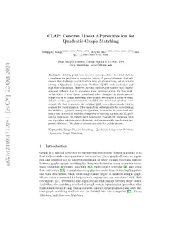 CLAP: Concave Linear APproximation for Quadratic Graph Matching
