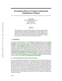 Permutation Picture of Graph Combinatorial Optimization Problems