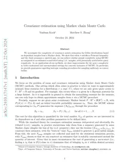 Covariance estimation using Markov chain Monte Carlo
