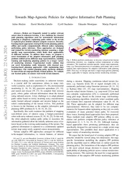 Towards Map-Agnostic Policies for Adaptive Informative Path Planning
