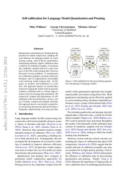 Self-calibration for Language Model Quantization and Pruning
