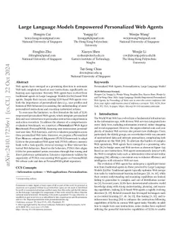 Large Language Models Empowered Personalized Web Agents