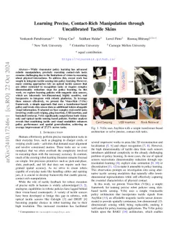 Learning Precise, Contact-Rich Manipulation through Uncalibrated Tactile
  Skins