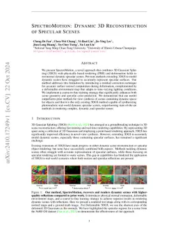 SpectroMotion: Dynamic 3D Reconstruction of Specular Scenes