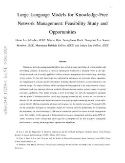 Large Language Models for Knowledge-Free Network Management: Feasibility
  Study and Opportunities