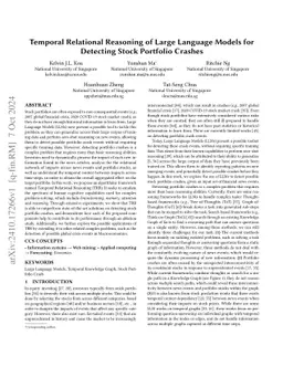 Temporal Relational Reasoning of Large Language Models for Detecting Stock Portfolio Crashes