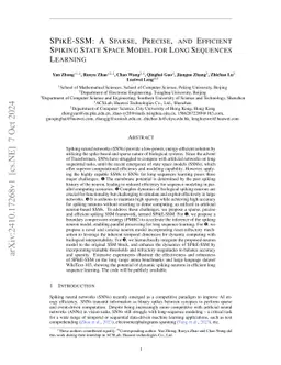 SPikE-SSM: A Sparse, Precise, and Efficient Spiking State Space Model
  for Long Sequences Learning