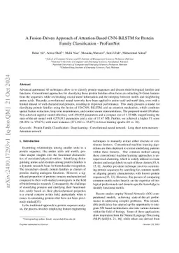 A Fusion-Driven Approach of Attention-Based CNN-BiLSTM for Protein
  Family Classification -- ProFamNet