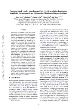 Captions Speak Louder than Images: Generalizing Foundation Models for E-commerce from High-quality Multimodal Instruction Data