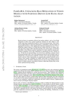 FairLoRA: Unpacking Bias Mitigation in Vision Models with
  Fairness-Driven Low-Rank Adaptation
