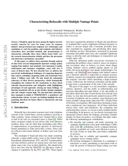 Characterizing Robocalls with Multiple Vantage Points