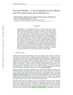 PtychoFormer: A Transformer-based Model for Ptychographic Phase
  Retrieval