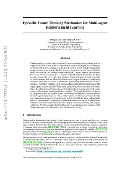 Episodic Future Thinking Mechanism for Multi-agent Reinforcement
  Learning