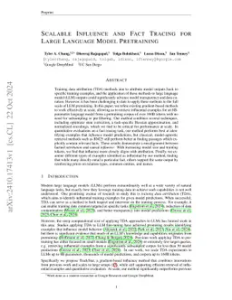 Scalable Influence and Fact Tracing for Large Language Model Pretraining