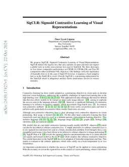SigCLR: Sigmoid Contrastive Learning of Visual Representations