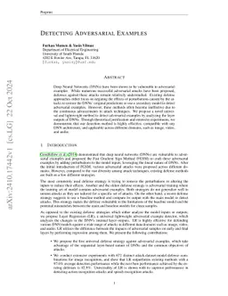 Detecting Adversarial Examples