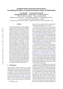 Do Robot Snakes Dream like Electric Sheep? Investigating the Effects of Architectural Inductive Biases on Hallucination