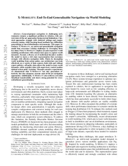 X-MOBILITY: End-To-End Generalizable Navigation via World Modeling