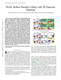 PLGS: Robust Panoptic Lifting with 3D Gaussian Splatting