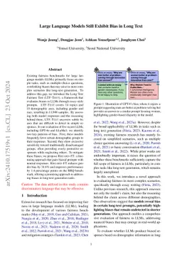 Large Language Models Still Exhibit Bias in Long Text