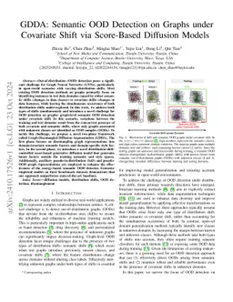 GDDA: Semantic OOD Detection on Graphs under Covariate Shift via
  Score-Based Diffusion Models