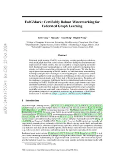 FedGMark: Certifiably Robust Watermarking for Federated Graph Learning