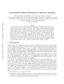 Generalizable Motion Planning via Operator Learning