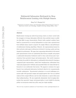 Multimodal Information Bottleneck for Deep Reinforcement Learning with
  Multiple Sensors