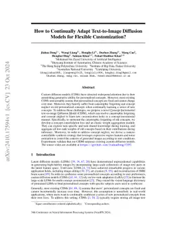 How to Continually Adapt Text-to-Image Diffusion Models for Flexible
  Customization?