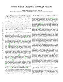 Graph Signal Adaptive Message Passing